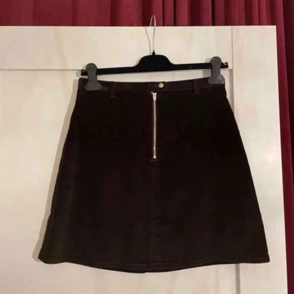 & Other Stories Brown corduroy mini skirt, size 0 NWOT - Picture 2 of 8